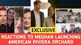 ANGELA LEVIN &amp; CAMERON SLAMMED FOR REACTIONS TO DUCHESS MEGHAN LAUNCHING AMERICAN RIVIERA ORCHARD