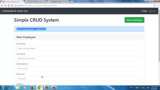 Codeigniter CRUD Project bootstrap 4 Display message part 6