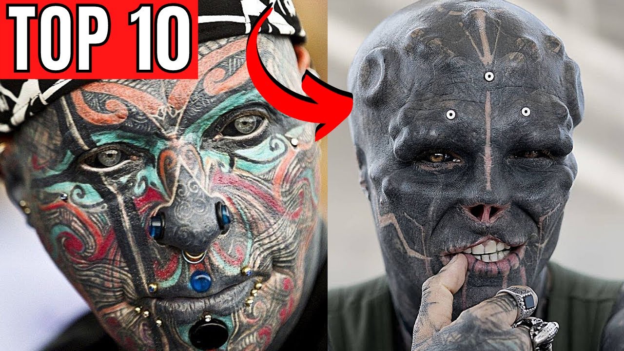 10 People Who Took Their Tattoos Too Far (Part 4) - YouTube