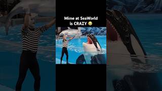 Mime at SeaWorld throws himself at Orca