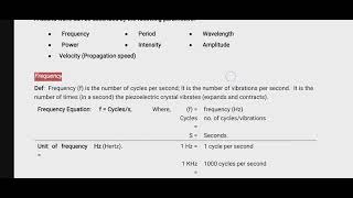 Sound wave parameters (SPI)