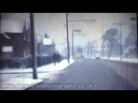 Old cine film footage of snow in Allenton and Osmaston, Derby filmed in 1965.