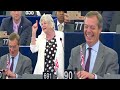 Nigel Farage in stitches as Brexit Party's Widdecombe tears down EU in maiden speech: UK is leaving!