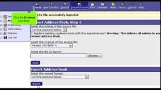 How to import contacts into Horde