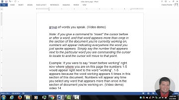 Learn how to use insert after command in Dragon Naturally Speaking voice recognition