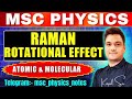 msc physics | Atomic &amp; Molecular physics | Raman Rotational effect | msc previous year /2nd semester