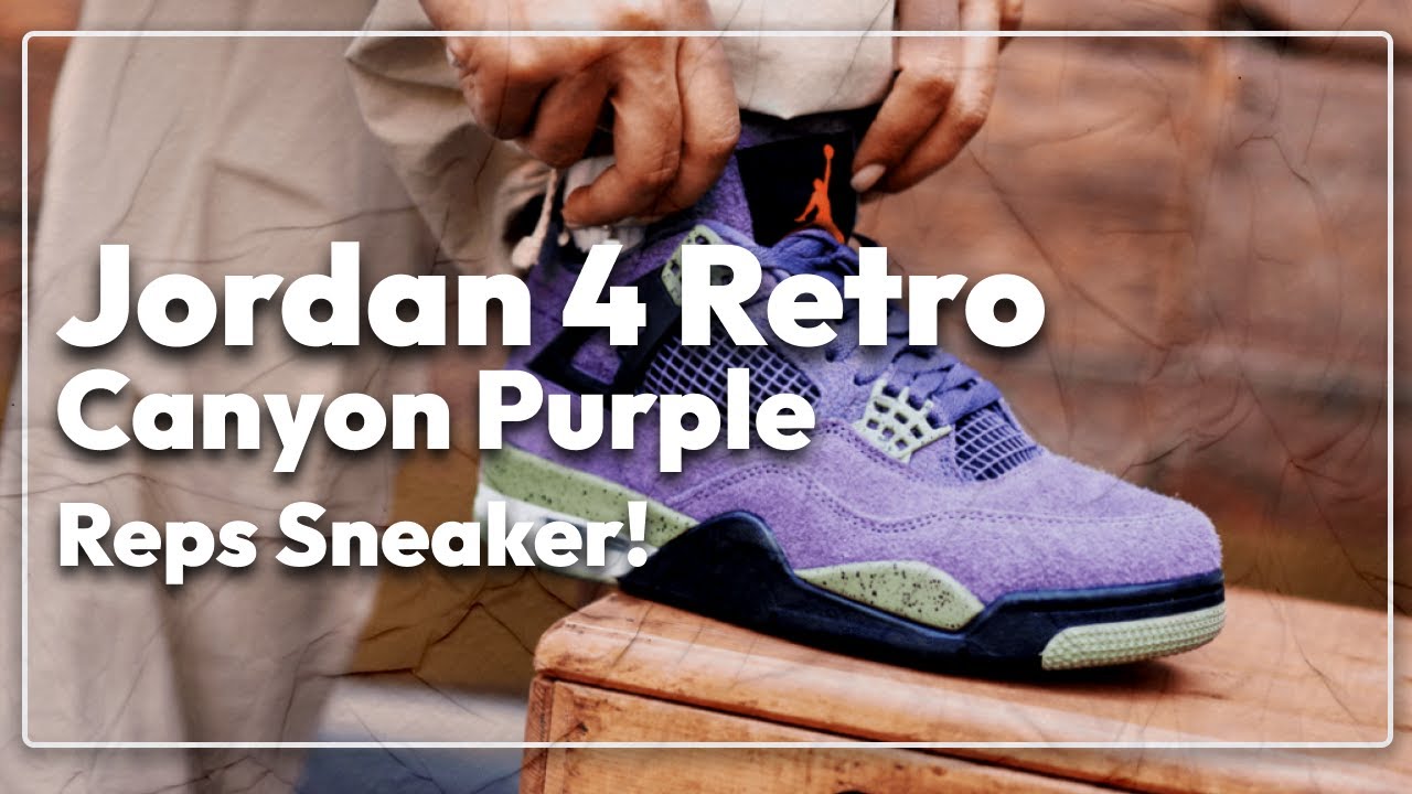 Unboxing the Jordan 4 Retro Canyon Purple | Exclusive Discounts on Reps Sneaker!