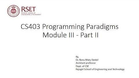 CS403 Programing Paradigms Module 3 Part 2
