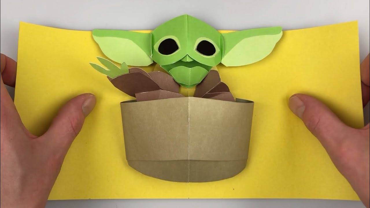 Baby Yoda pop-up - Wars pop-up card - YouTube