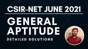 General Aptitude Detailed Solution | CSIR NET June 2021 | Answer Key | Explanation