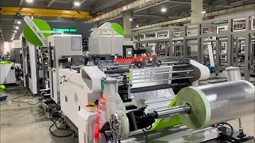 Inline Single Button Leader-18 Non Woven Box Bag Making Machine Testing Video 