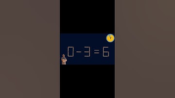Move only 1 stick to make equation correct | Matchstick Puzzle 0-3=6