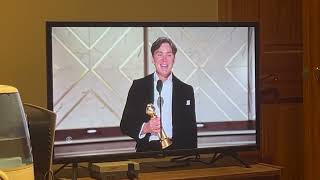Cillian Murphy (Oppenheimer) Wins Best Male Actor (81st Golden Globe Awards)