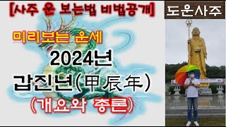 미리보는 2024년 갑진(甲辰)년 운세_개요와 총론[사주운 보는법 비법공개]