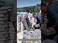 Efficient Process Handling Hexagonal Concrete Blocks for Organized Construction Storage #dailywork