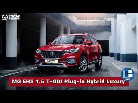 MG Ehs plug-in hybrid luxury phantom red Renting Finders interior