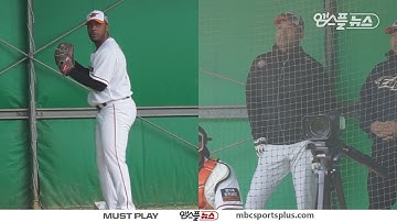 [엠스플 in 캠프] 한용덕 감독 마음에 쏙 든 