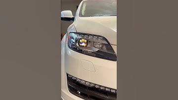 Audi Q7 headlights projector upgrade with bi led laser projector