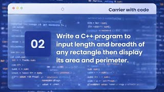 02.💻 Write a C++ Program to Calculate Area and Perimeter of Rectangle | Step by Step | CWC