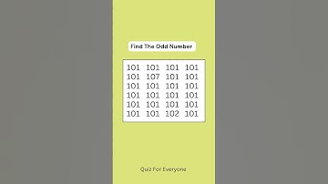 Find The Odd 101 #evennumber #mathexam #maths #odd #oddnumber