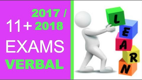 11 plus Exam Questions - Verbal Eleven Plus
