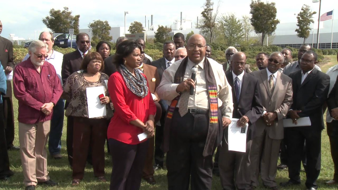 Concerned Clergy Prayer Vigil outside the  Nissan plant in Canton, Mississippi