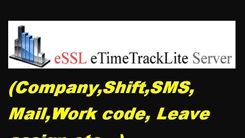 eSSL Master settings demo(SMS,Mail,Shift,Company etc.)