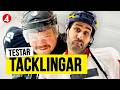 Ref:upXHXOSa0fc Berra testar hockeytacklingar med douglas murray
