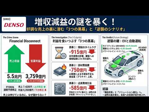 【6902】デンソー、業績下方修正の真相を徹底解剖