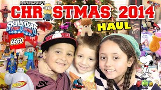 Christmas Haul 2014!! Minecraft, LEGO, Skylanders, BOOM, NERF, Science Experiments + MORE Toys!