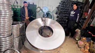 Manufacturing Process of Motorcycle Wheel Rim in a Factory