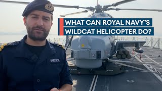 On board Royal Navy's latest-generation multi-role Wildcat helicopter
