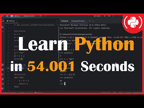 Learn Python in 54.001 seconds 🐍