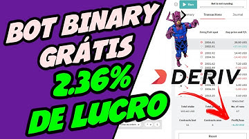 ✅ FREE TRADER ROBOT - 2.36% WITH FREE BOT BINARY DERIV GALACTUS - TRADER BOTS CLUB + OPEN METHOD