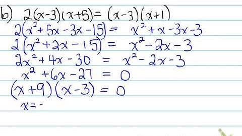 MCF3M -- 3.4 Solving by Factoring