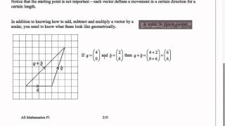 AS Mathematics for CIE - Vectors 1 - Basics