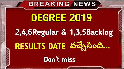 OU degree 2,4 regular and 1,3,5 backlog semester exam results 2019|OU degree Semester exam results