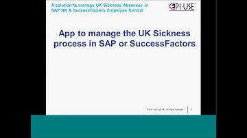A Better Way to Manage Sickness Absence with SAP Fiori