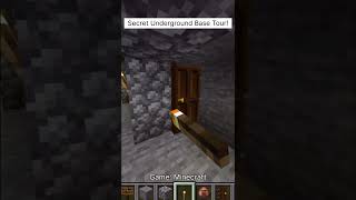 Secret Underground Base Tour! #minecraft #minecraftmovie #trending #fyp #viral #shorts