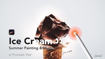 Ice Cream with iPad Procreate｜Summer Digital Painting
