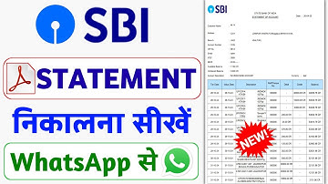 SBI bank statement kaise nikale | sbi bank statement pdf download | sbi bank statement download