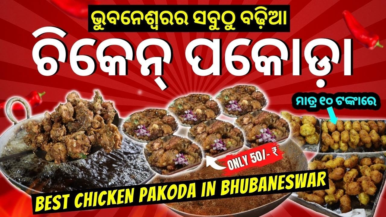 BHUBANESWAR BEST CHICKEN PAKODA | STREET FOOD BHUBANESWAR | FAMOUS FOOD BHUBANESWR | RKPLIFE