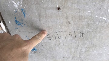 Check out these cracks in the underside of a reinforced concrete beam supporting a suspended slab.