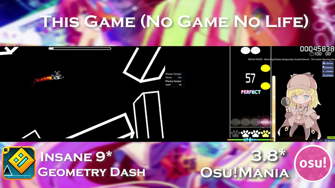 Geometry Dash vs Osu!Mania | This game