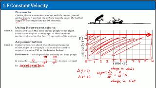 AP Physics Workbook 1.F Constant Velocity