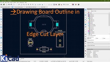 15 Drawing Board Outline in Edge Cut Layer KiCad Tutorial.