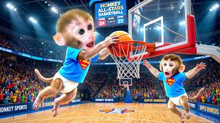 O macaquinho Bon Bon Desafio divertido de basquetebol | MONO BONBON Português