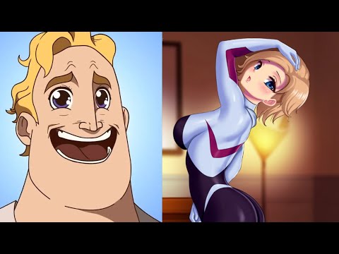 Mr Incredible becoming Canny (Spider Gwen Stacy)