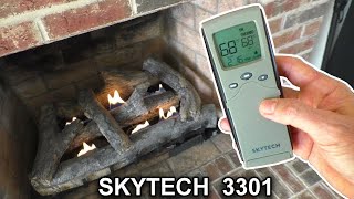 SKYTECH 3301 Gas Logs REMOTE & THERMOSTAT unvented vented monessen propane fireplace pilot light out