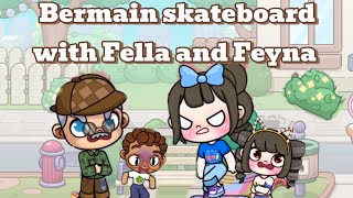 Bermain skateboard with Fella and Feyna | ada anak pengganggu #avatarworld #aesthetic #music